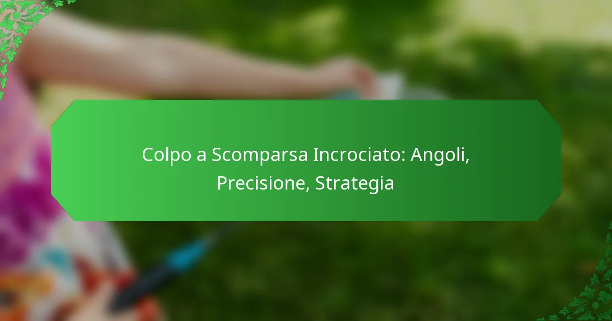 Colpo a Scomparsa Incrociato: Angoli, Precisione, Strategia