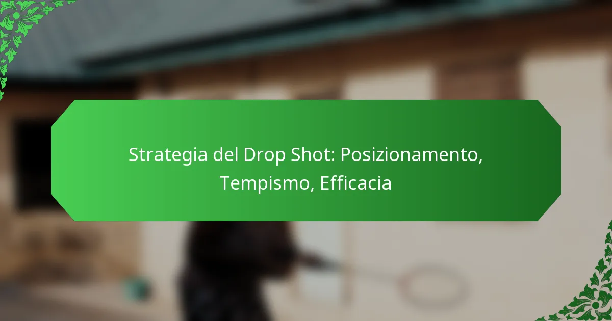 Strategia del Drop Shot: Posizionamento, Tempismo, Efficacia